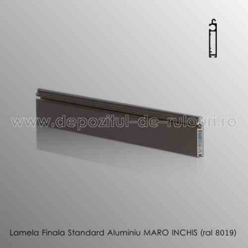 Lamele finale rulouri exterioare aluminiu standard maro inchis ral 8019